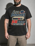 Enjoy Internet 56 Kbps Premium Shirt - Black - on-model zoom