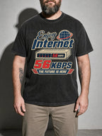 Enjoy Internet 56 Kbps Premium Shirt - Black - on-model zoom