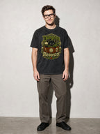 Dungeon Meowster Premium Shirt - Black - on-model full length