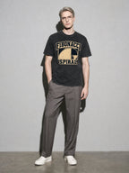 Fibonacci Spiral Premium Shirt - Black - on-model full length