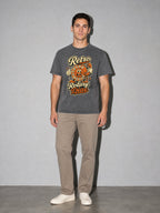 Retro Rotary Dial Premium Shirt - Pepper - on-model full length