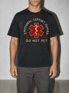 Emotional Support Human Premium Shirt - Black - on-model zoom