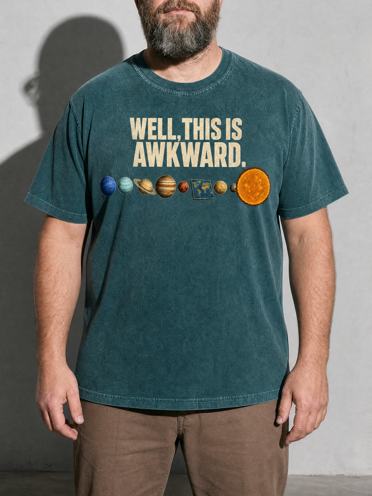 Well, This Is Awkward Premium Shirt - Blue Spruce - on-model zoom