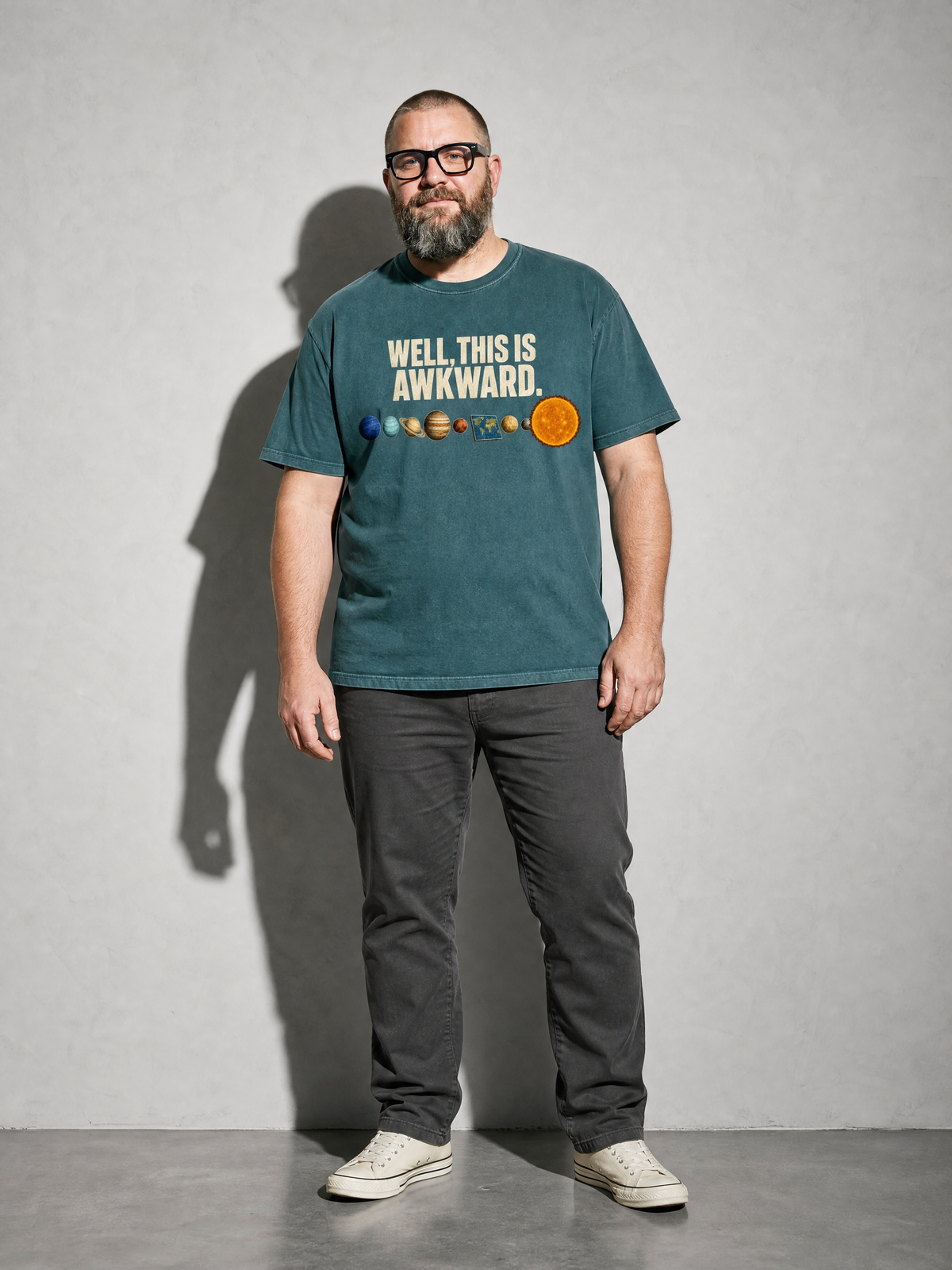 Well, This Is Awkward Premium Shirt - Blue Spruce - on-model full length