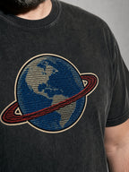 Earth Data Premium Shirt - Black - printed fabric detail