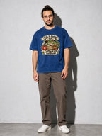Coffee, Cats and Books Premium Shirt - True Navy - on-model full length