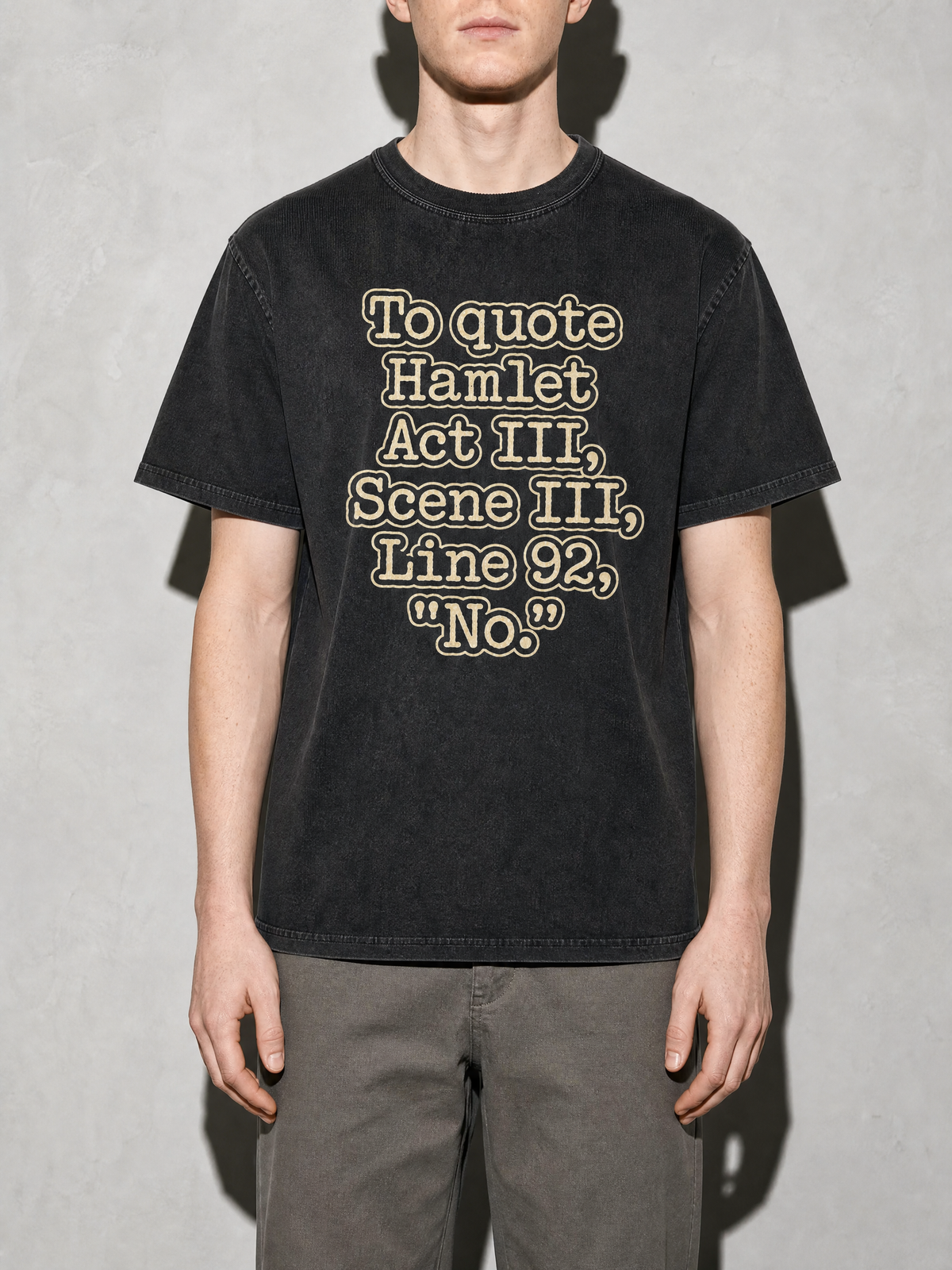 To Quote Hamlet: No Premium Shirt - Black - on-model zoom