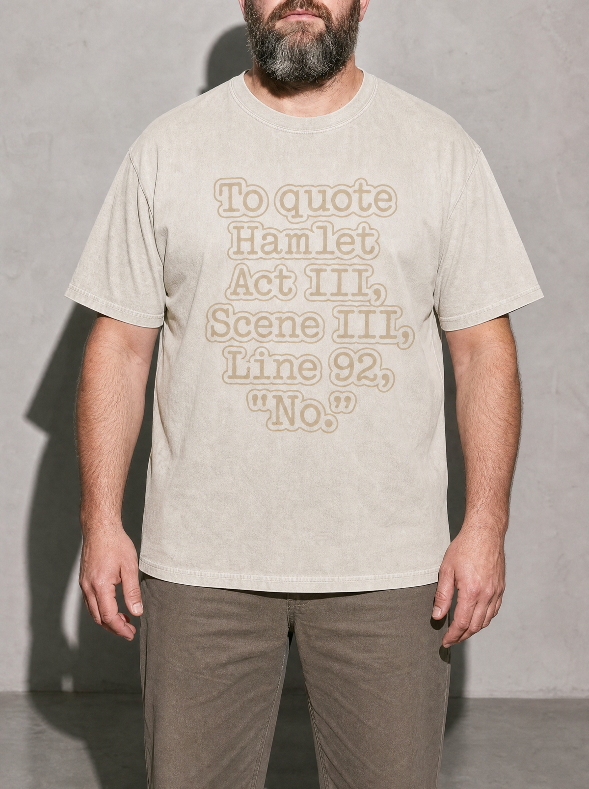 To Quote Hamlet: No Premium Shirt - Ivory - on-model zoom