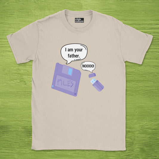 daddy diskette and baby usb shirt