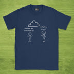 Code Culture dad what are clouds made of shirt funny programmer T-Shirt in Navy — Code Culture developer clothing