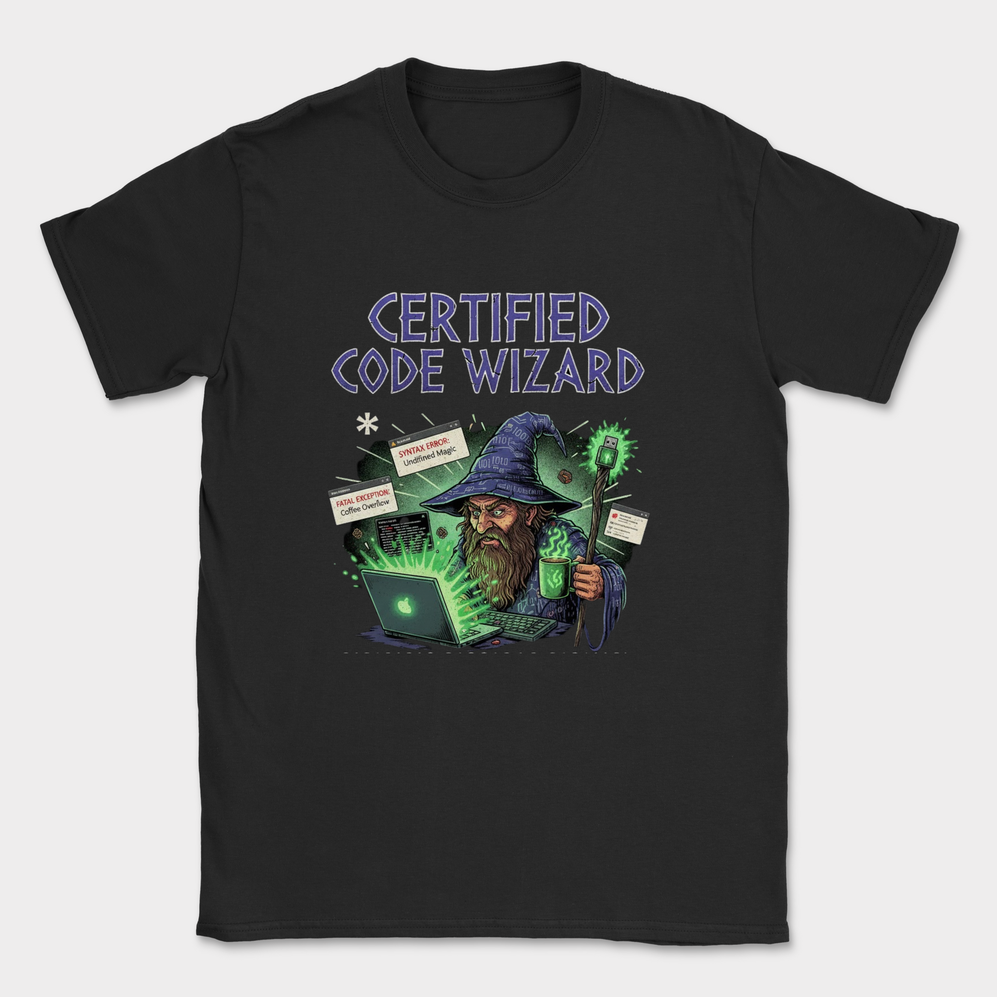 certified code wizard shirt — Black