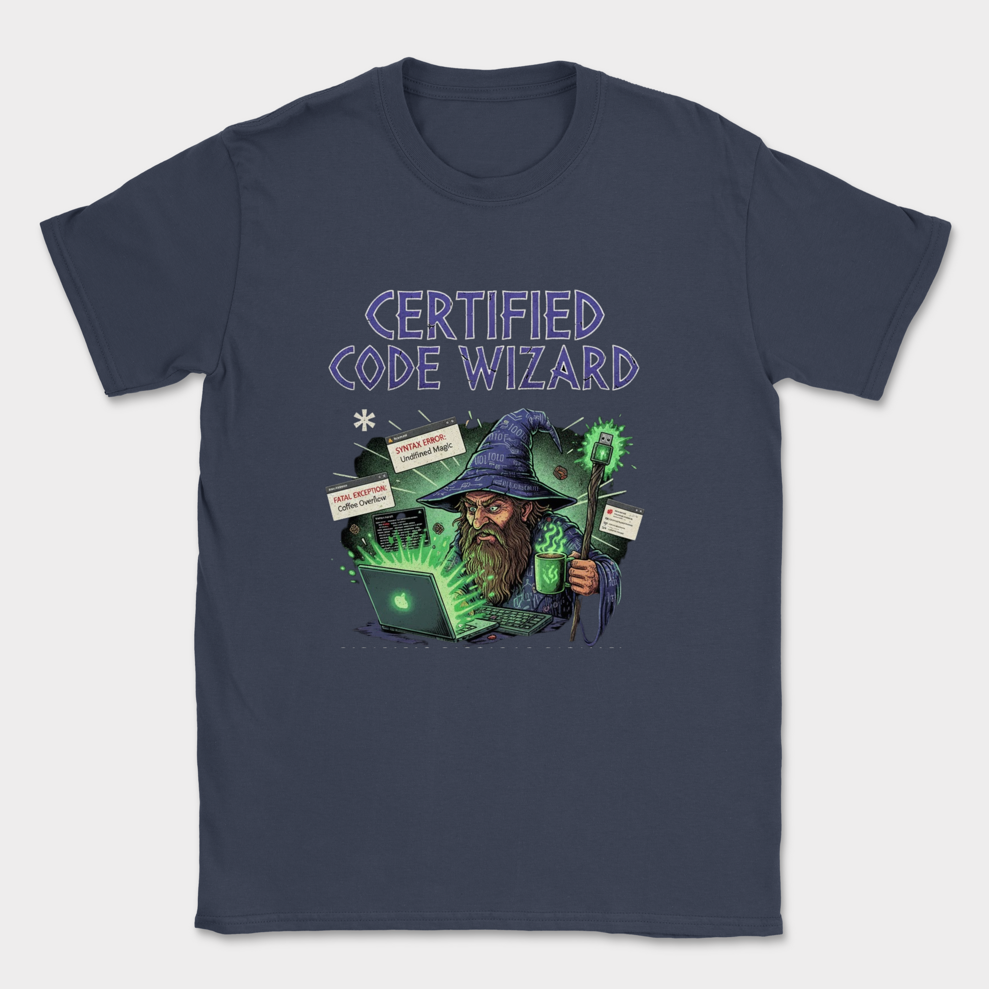 certified code wizard shirt — Navy