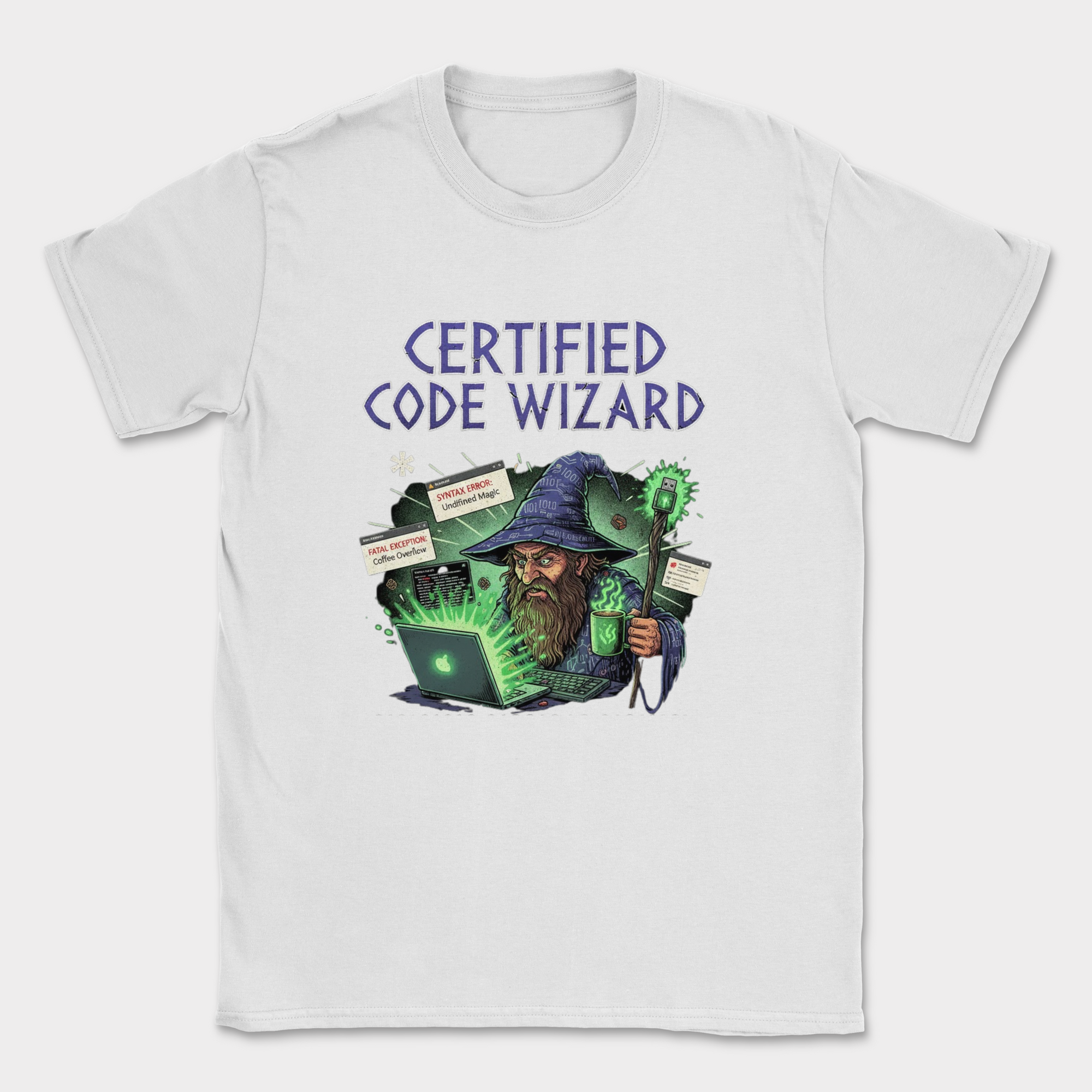 certified code wizard shirt — White