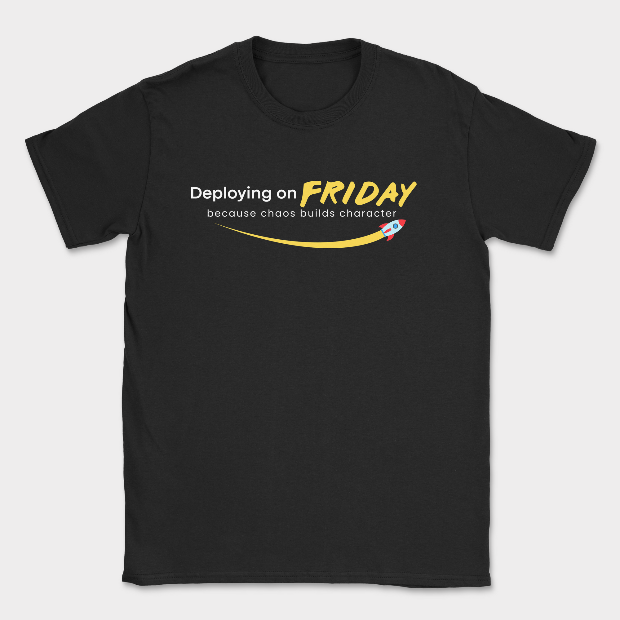 chaos builds character shirt — Black