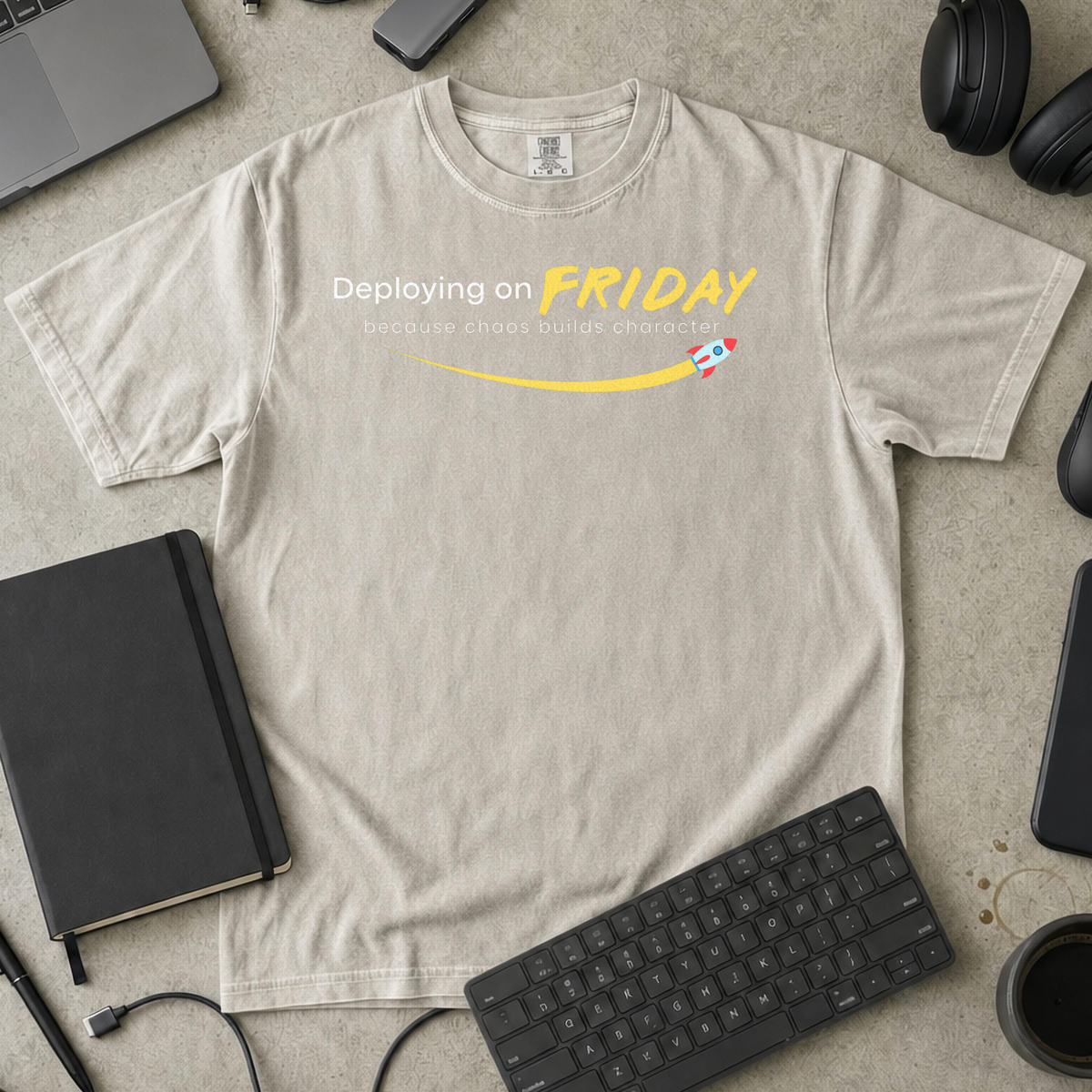 chaos builds character Premium Shirt — ivory Premium Shirt mock-up