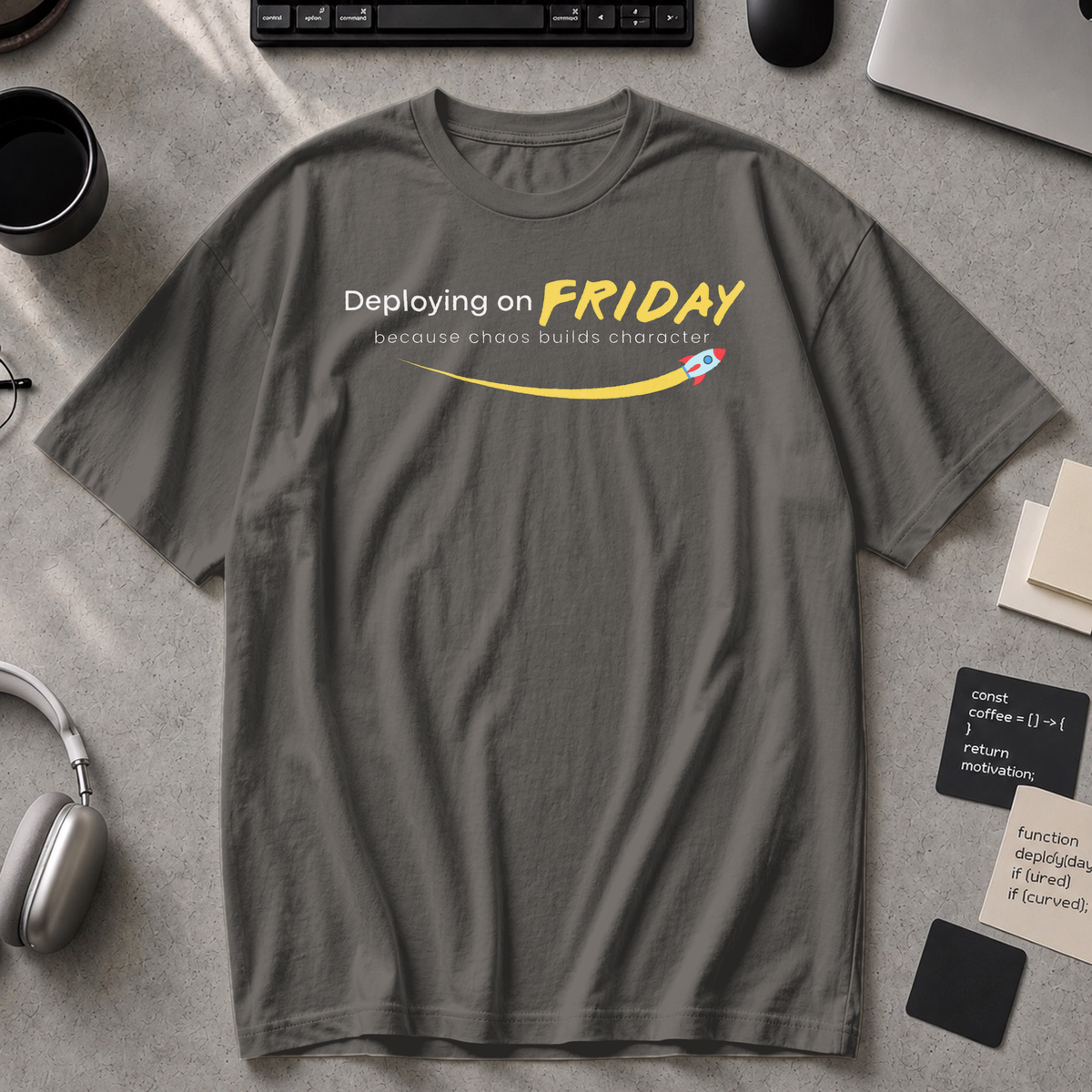 chaos builds character Premium Shirt - Pepper