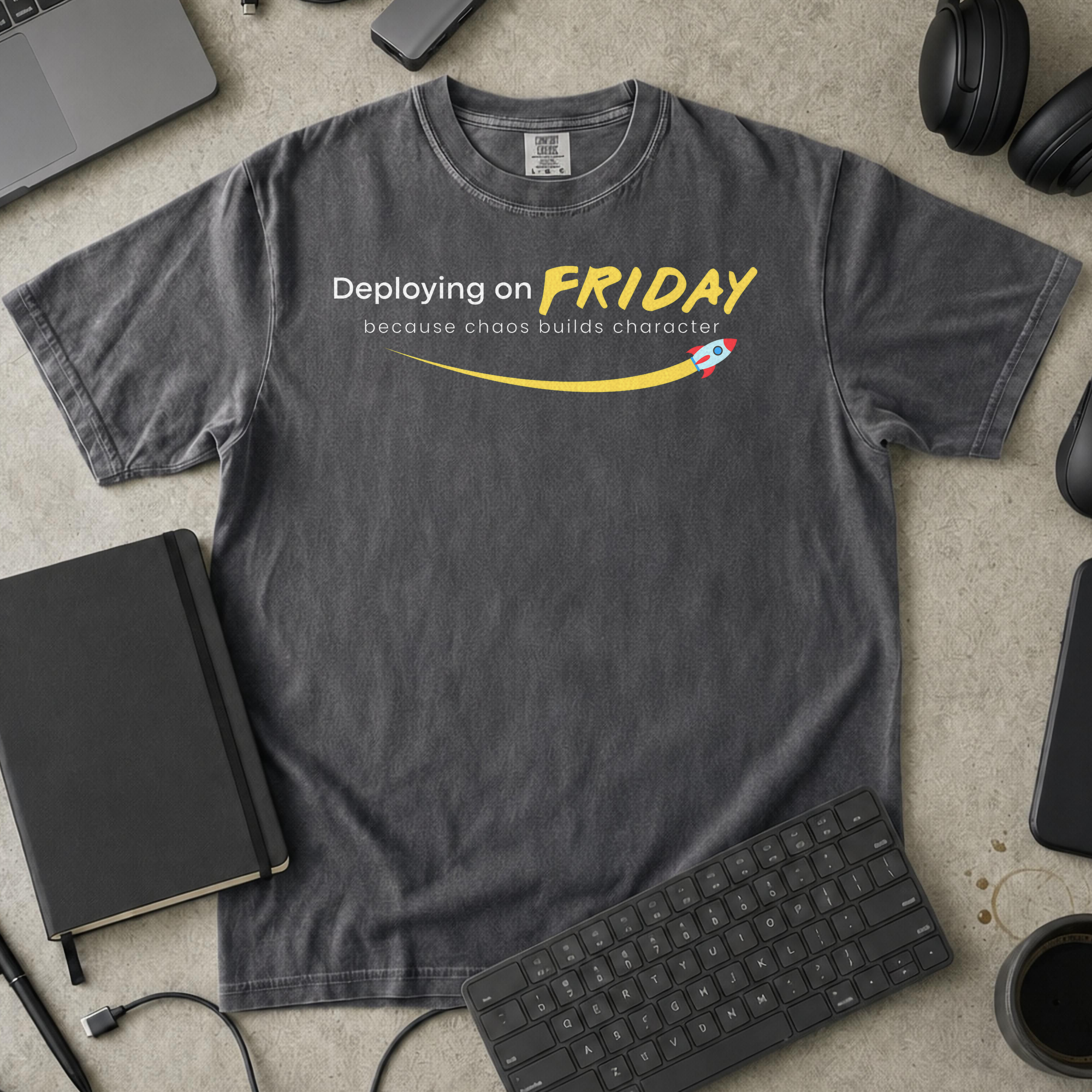 chaos builds character Premium Shirt — pepper Premium Shirt mock-up