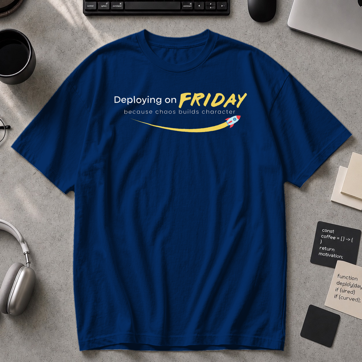 chaos builds character Premium Shirt - True Navy
