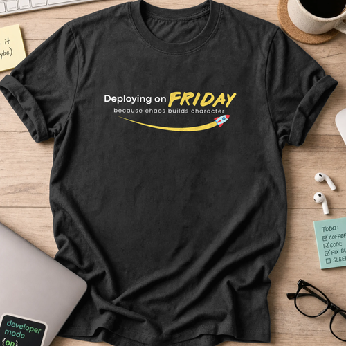 chaos builds character shirt - Black