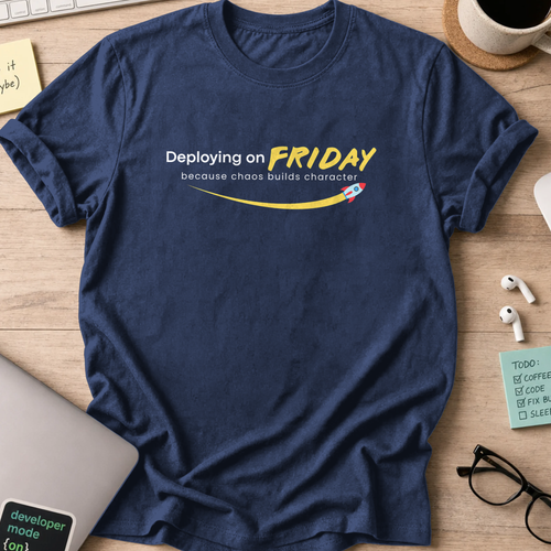 chaos builds character shirt - Navy