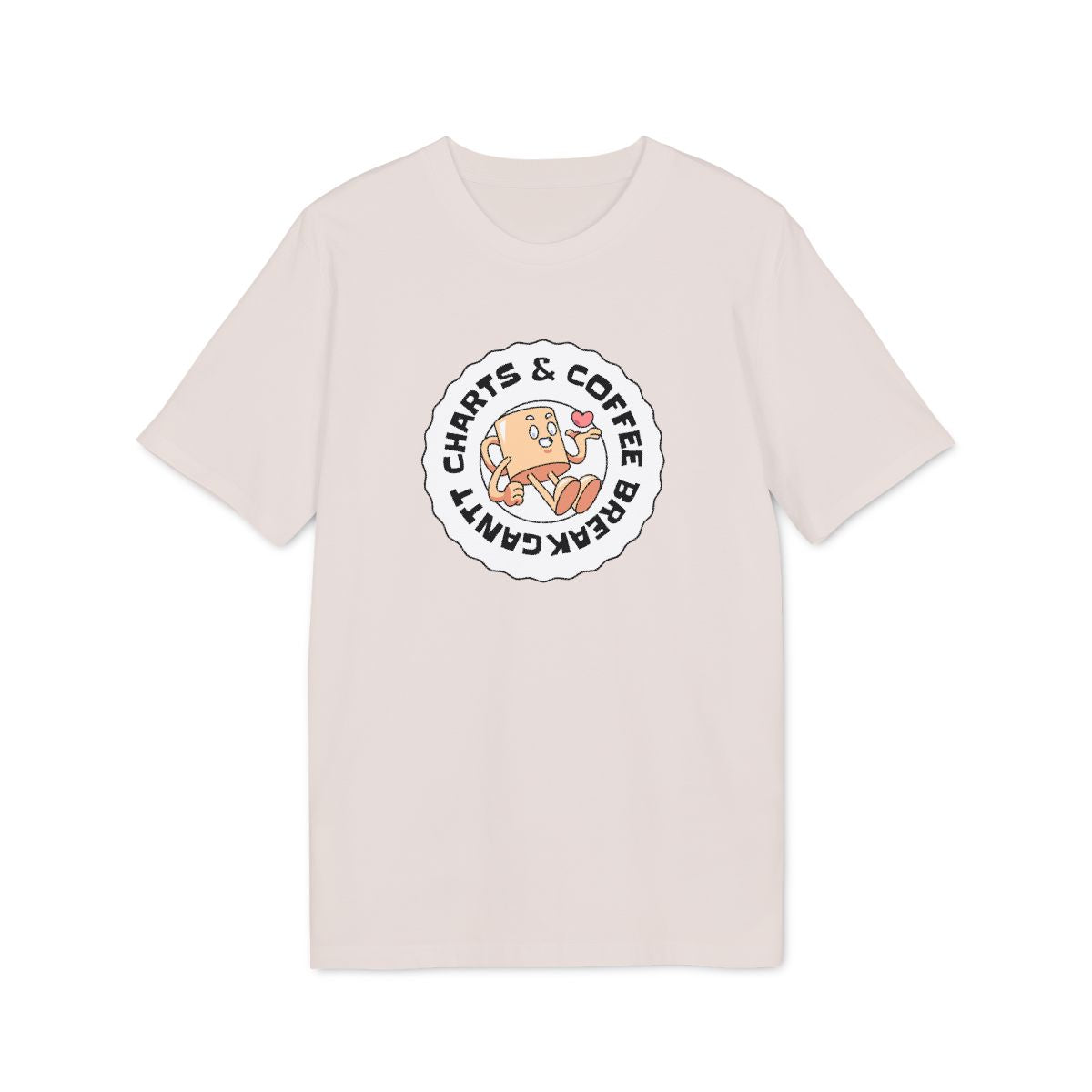 Charts and Coffee Break Shirt — Vintage White — EU Creator 2.0 front mockup