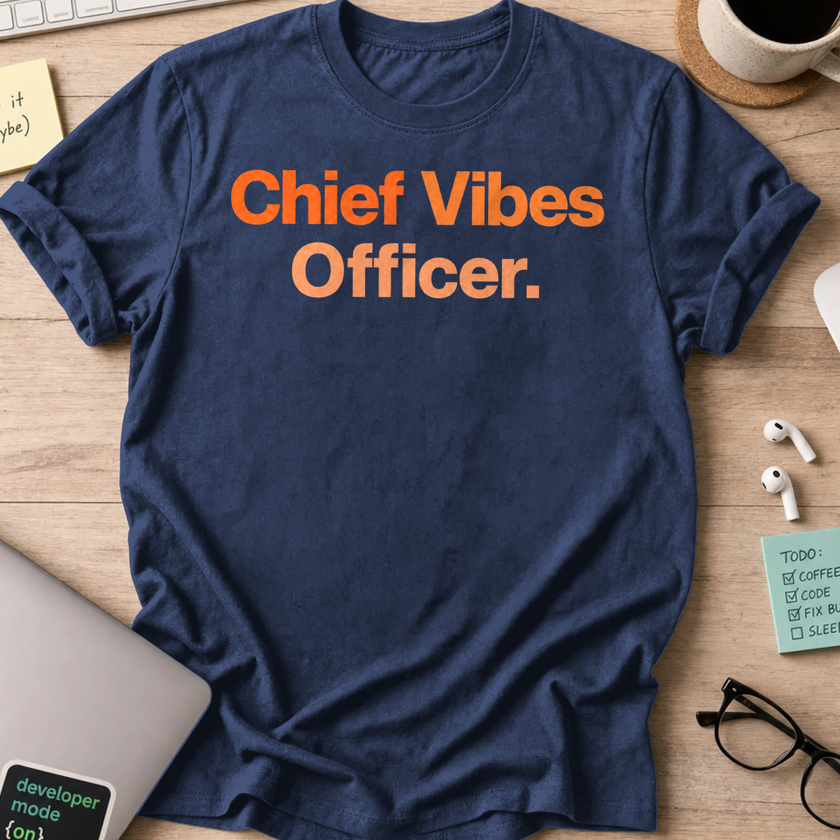 Chief Vibes Officer Shirt - Navy