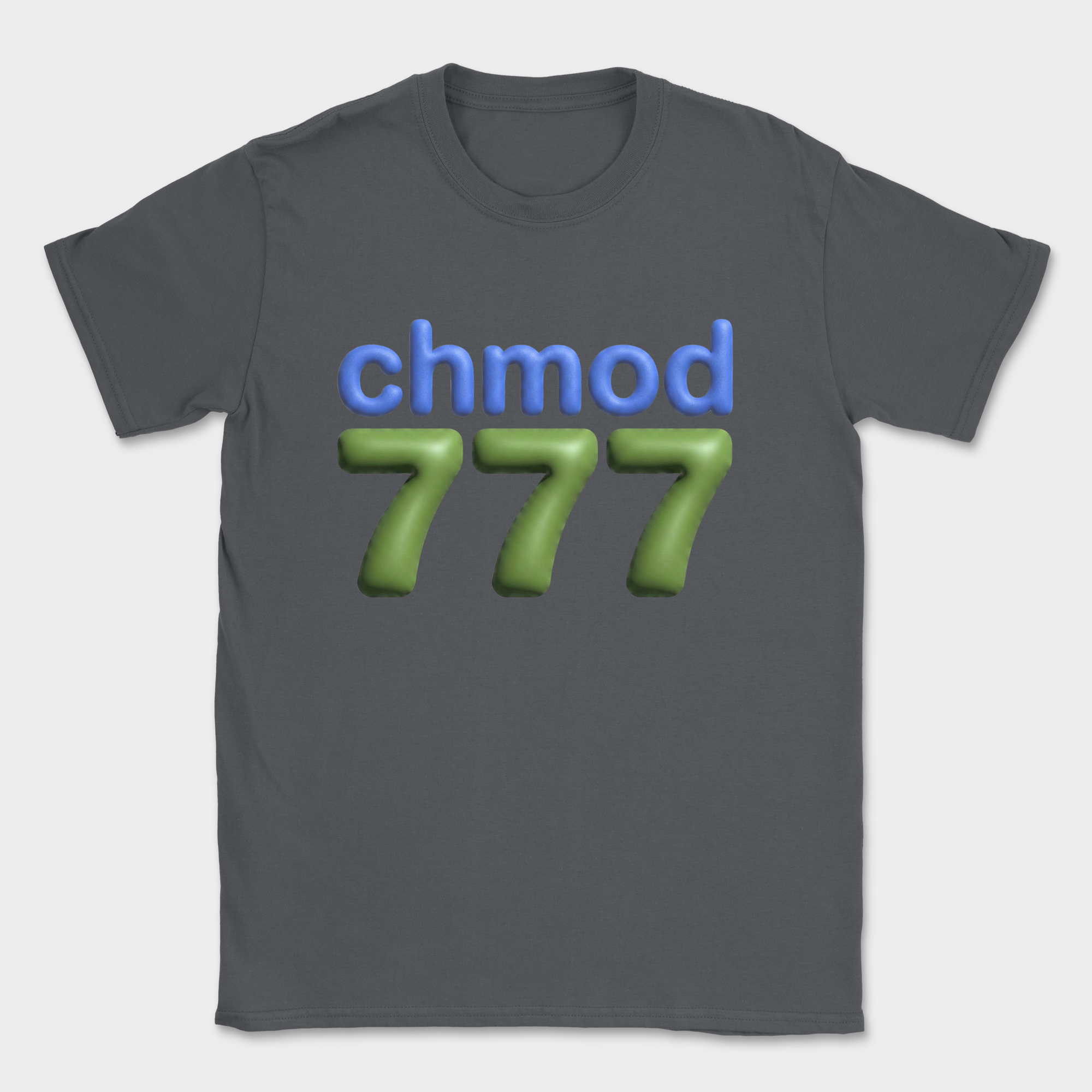 chmod 777 shirt — Dark Heather Grey
