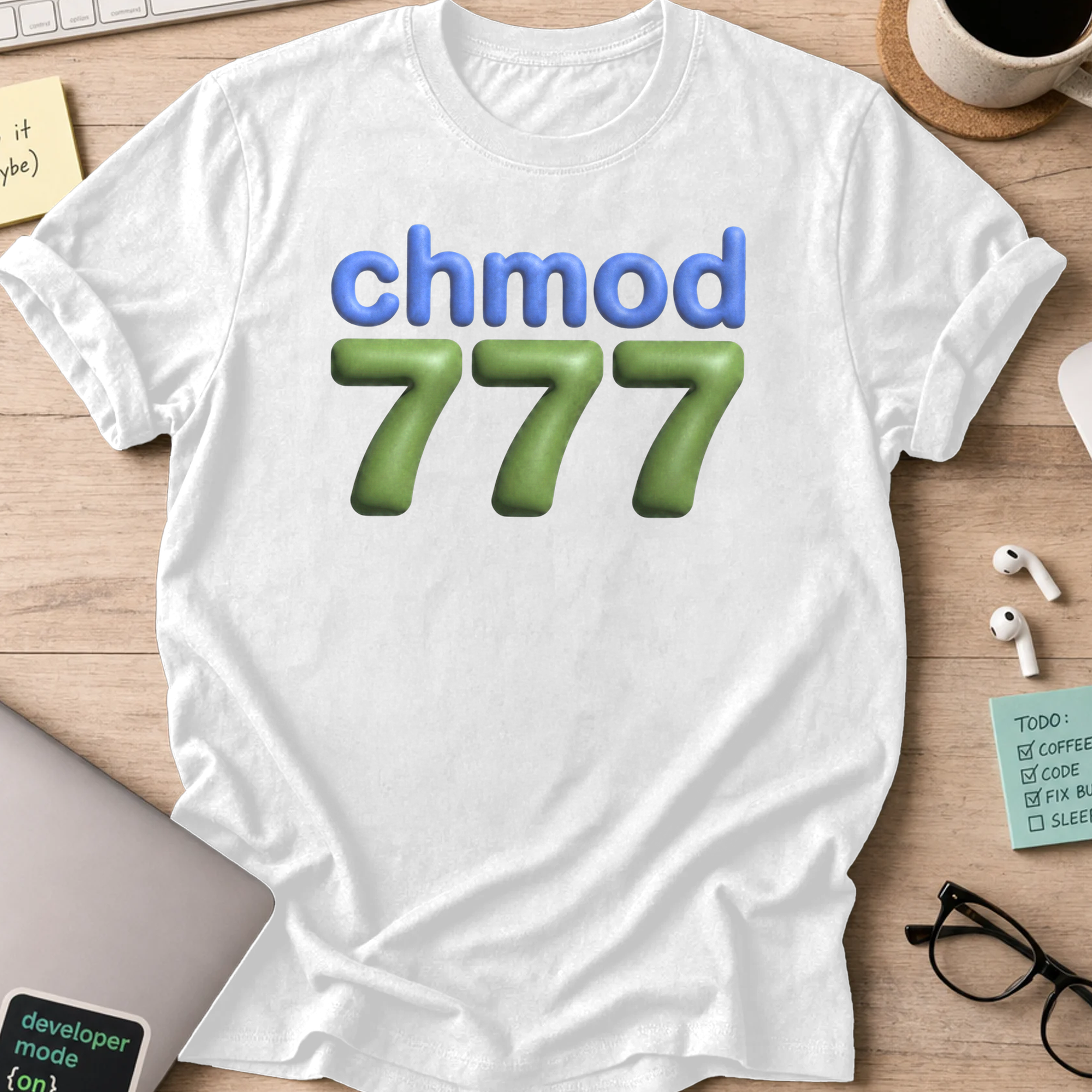 chmod 777 shirt - White