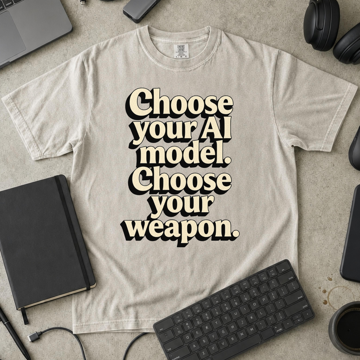 Choose Your Weapon Premium Shirt — ivory Premium Shirt mock-up