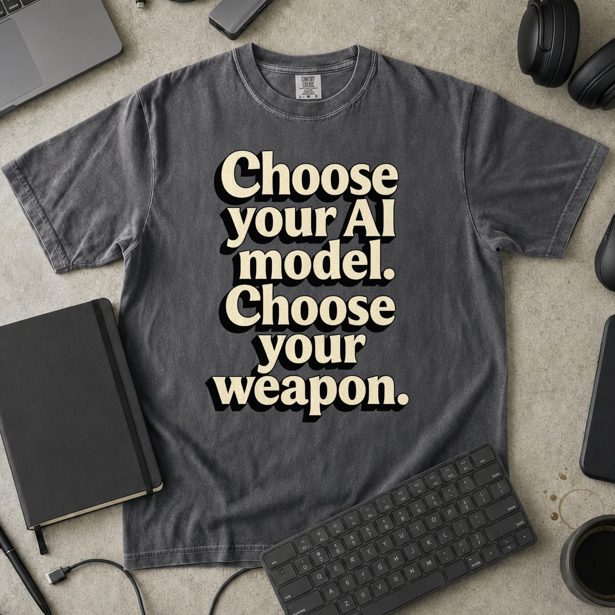 Choose Your Weapon Premium Shirt — pepper Premium Shirt mock-up