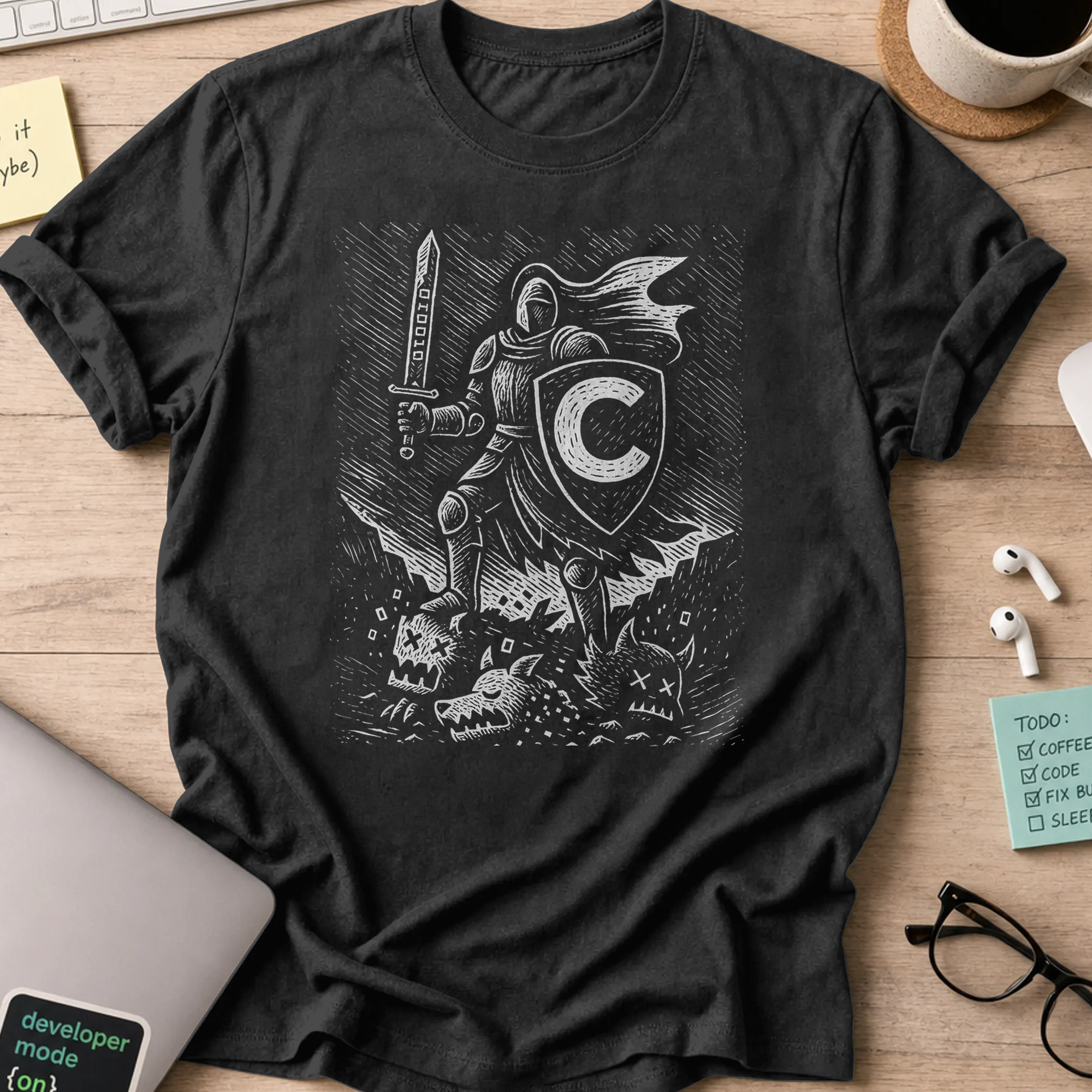 C knight shirt - Black