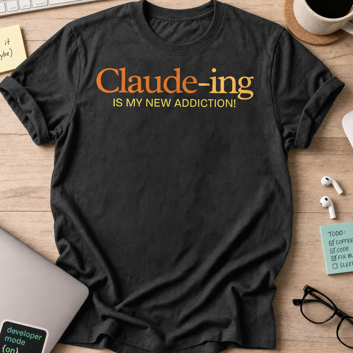 Claude-ing Is My New Addiction Shirt - Black