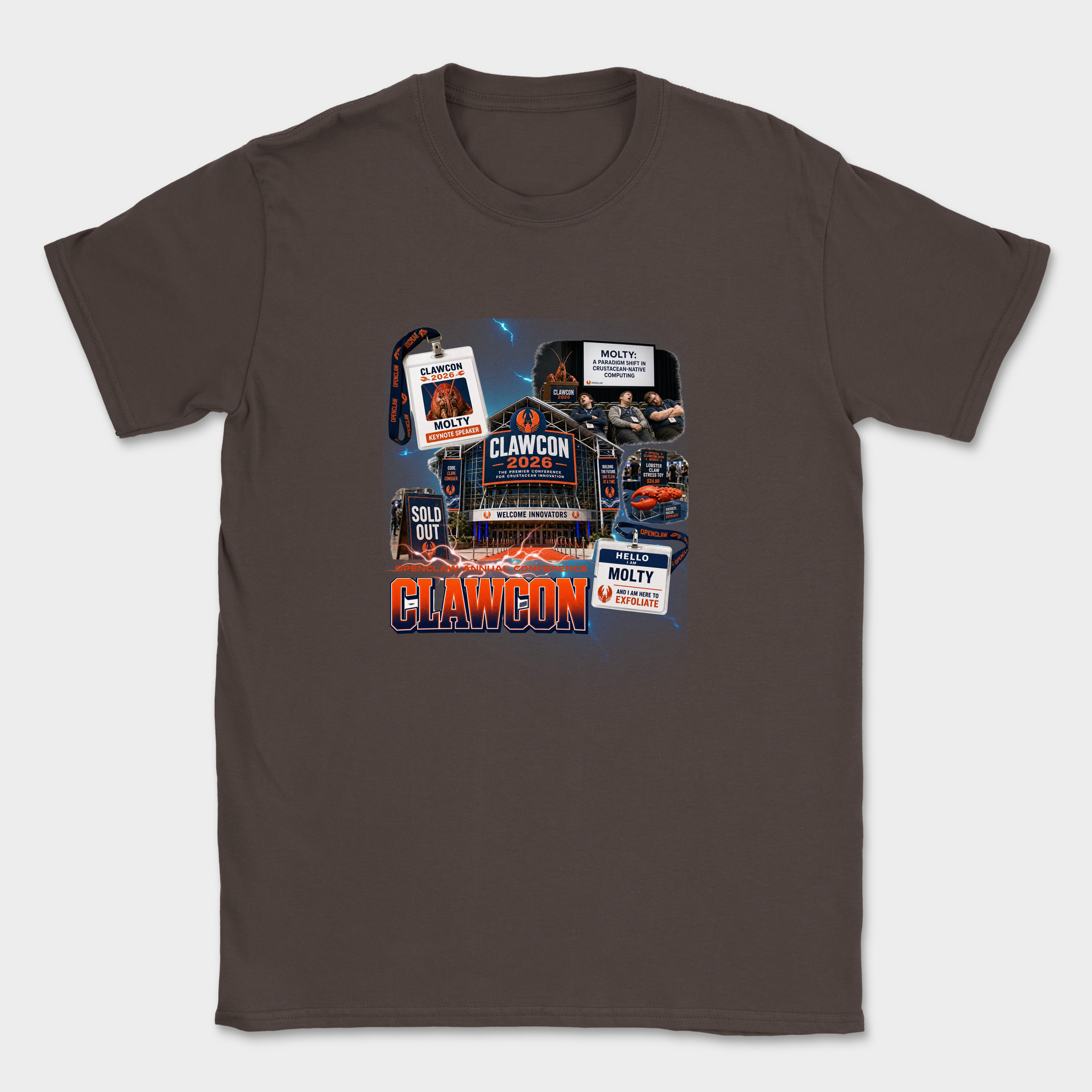 ClawCon Shirt — Dark Chocolate