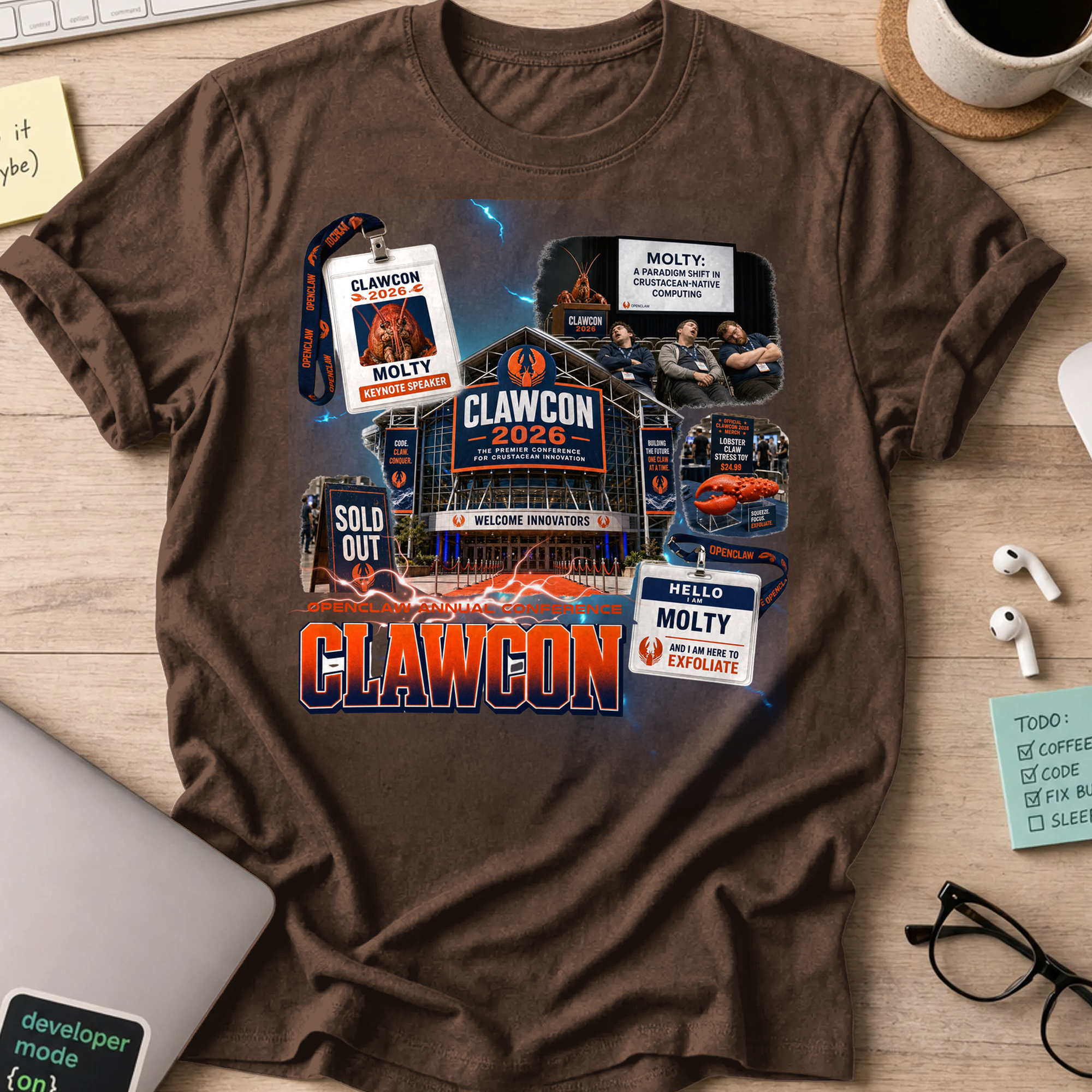 ClawCon Shirt - Dark Chocolate