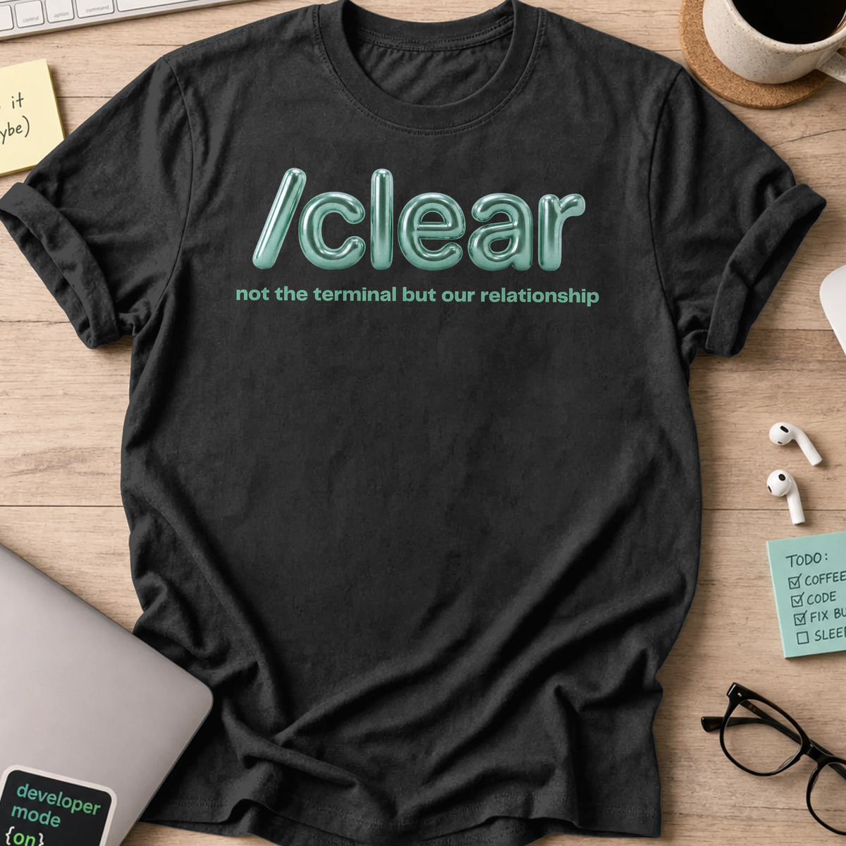 /clear Not The Terminal Shirt - Black