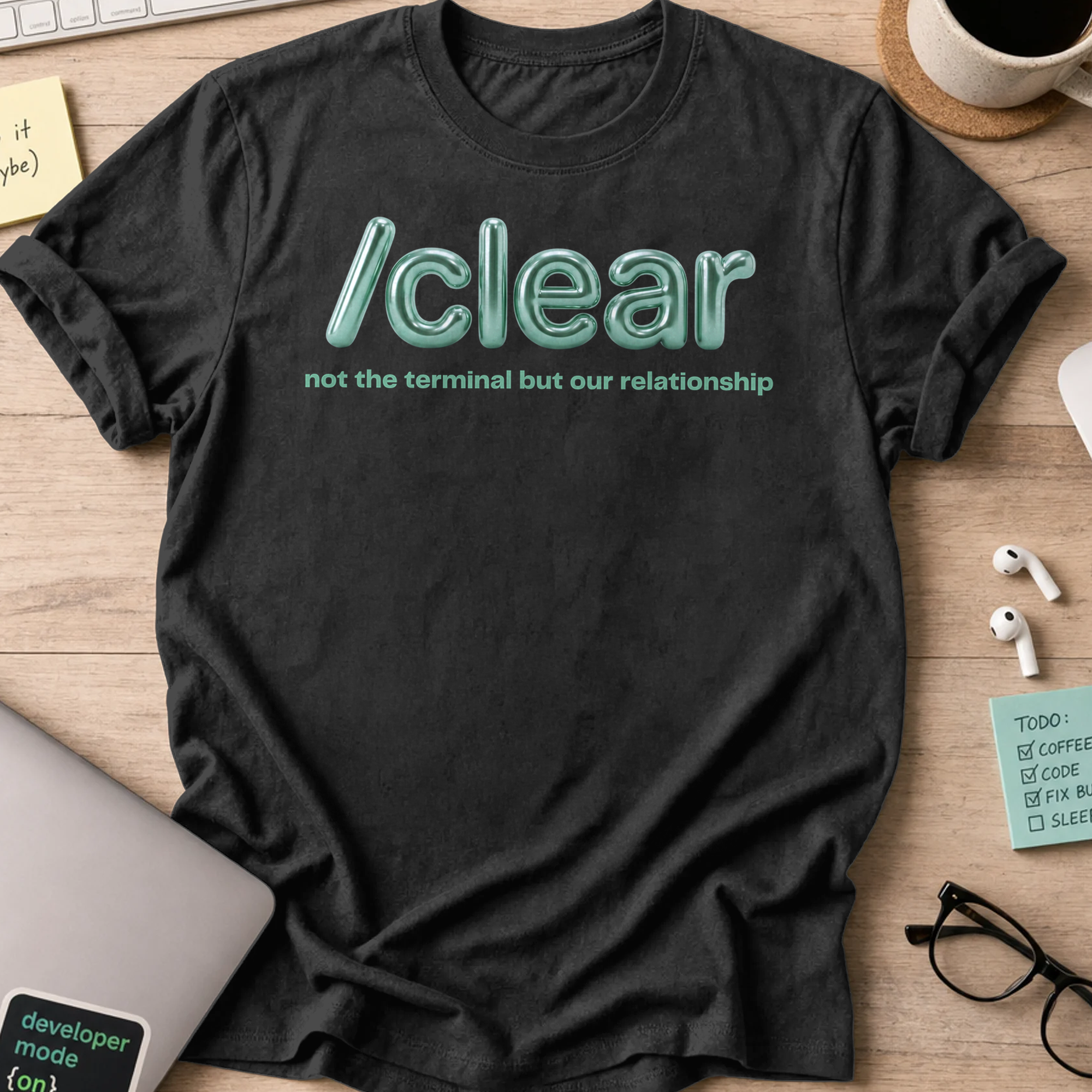 /clear Not The Terminal Shirt - Black