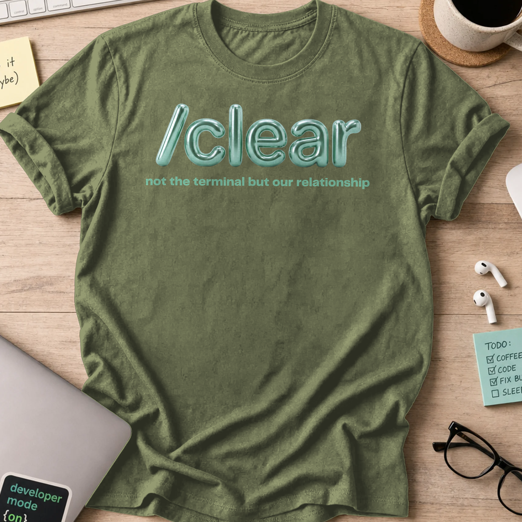 /clear Not The Terminal Shirt - Military Green