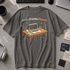 Code Create Repeat Premium Shirt - Pepper