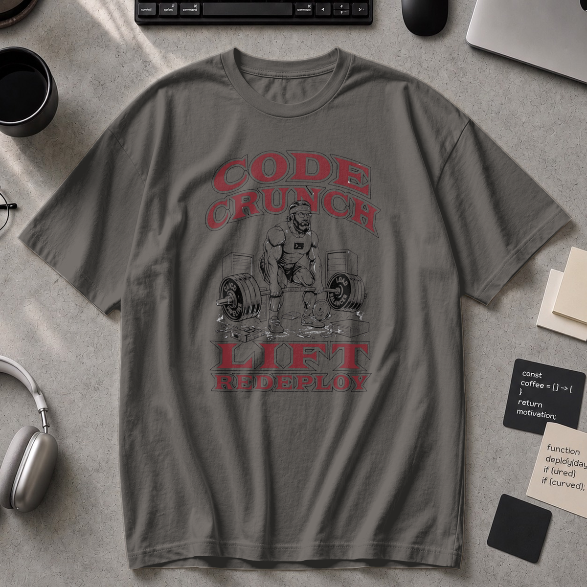 Code Crunch Lift Redeploy Premium Shirt - Pepper