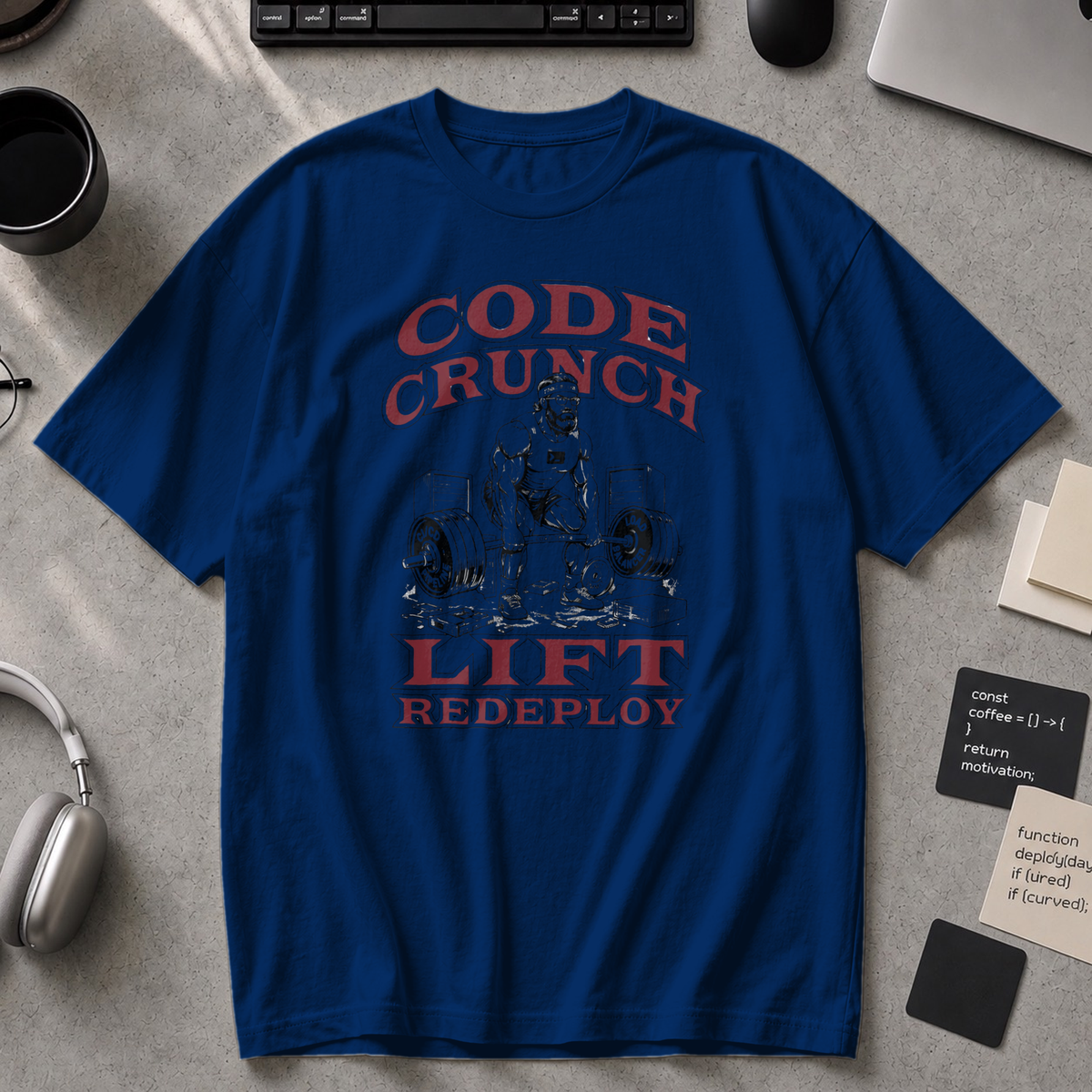 Code Crunch Lift Redeploy Premium Shirt - True Navy