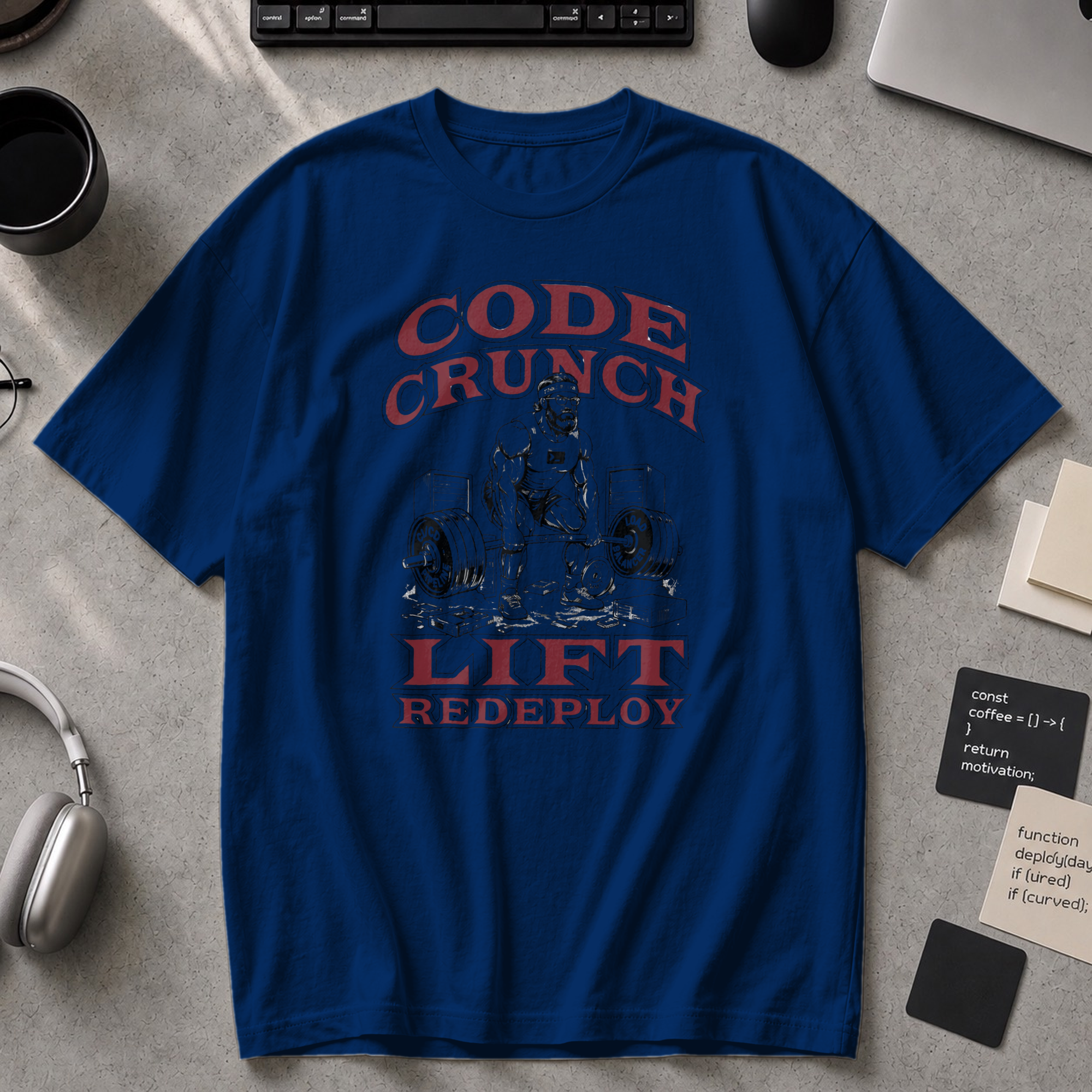 Code Crunch Lift Redeploy Premium Shirt - True Navy