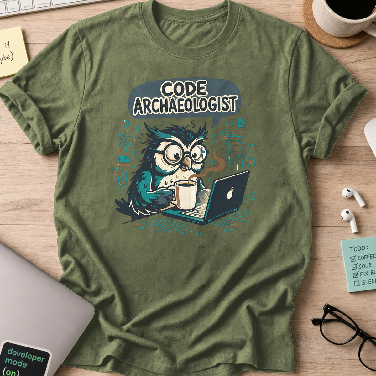 code archeologist shirt - Military Green