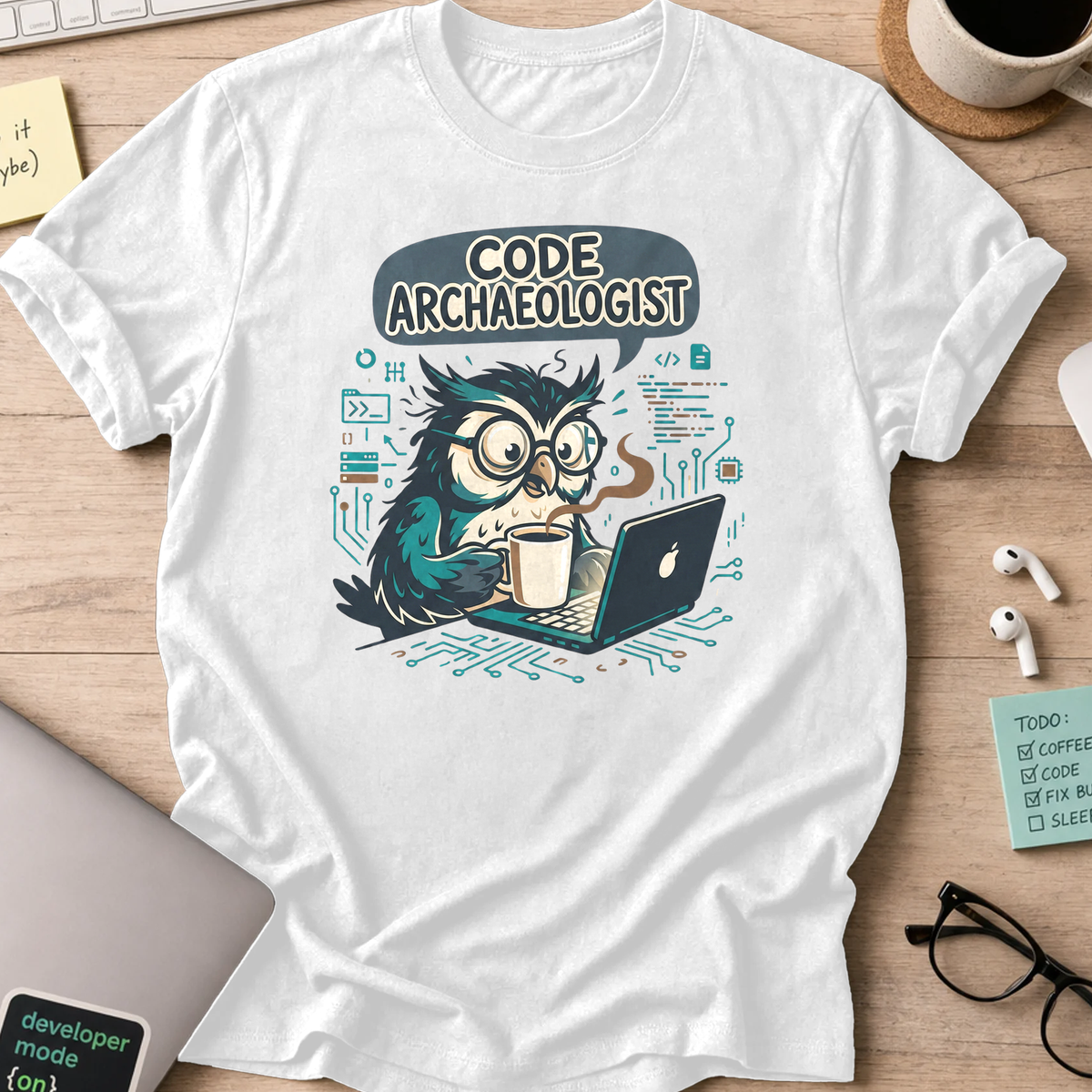 code archeologist shirt - White
