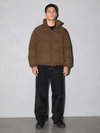 Men's Loose Solid Coat — coffee — main