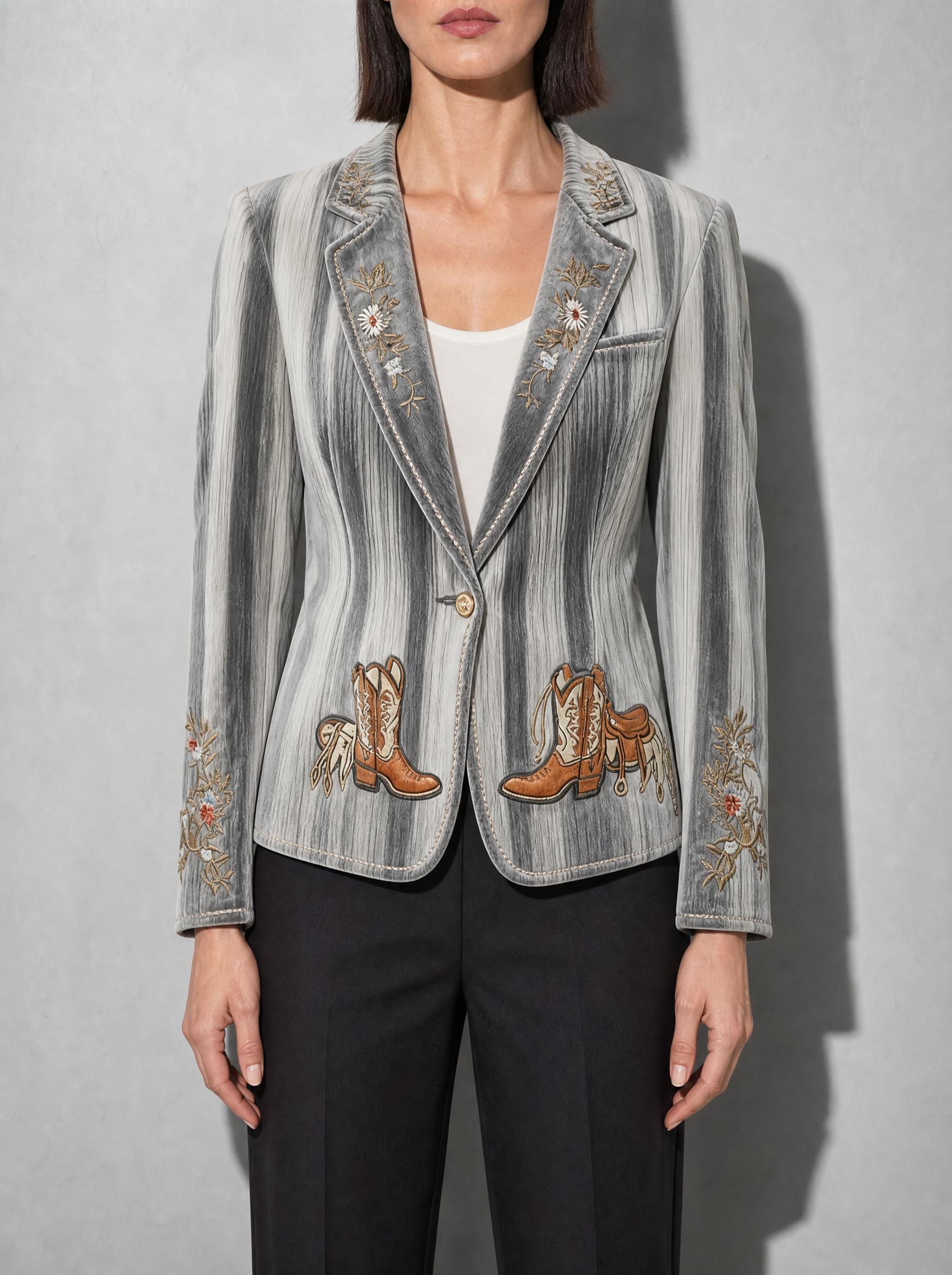 Casual Retro Stand Collar Coat — Color4 — bust_to_thigh