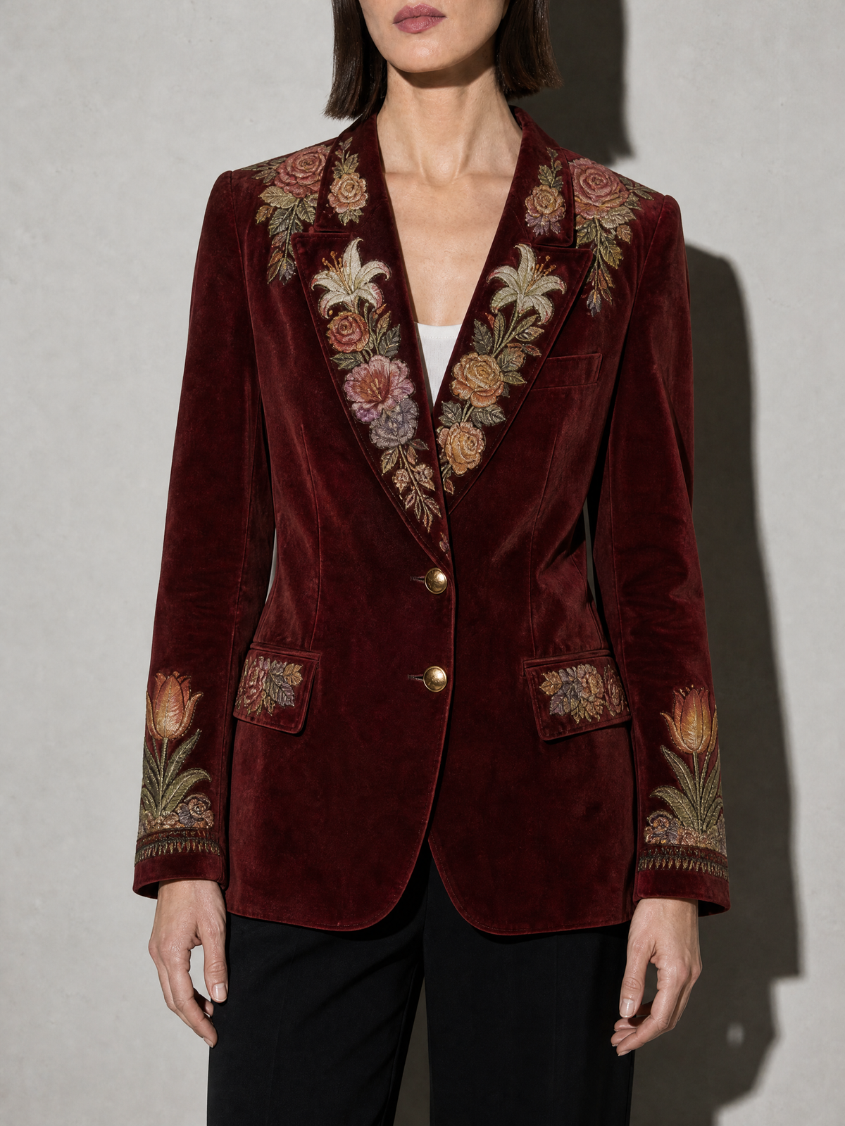 Casual Retro Stand Collar Coat — Style3 — bust_to_thigh