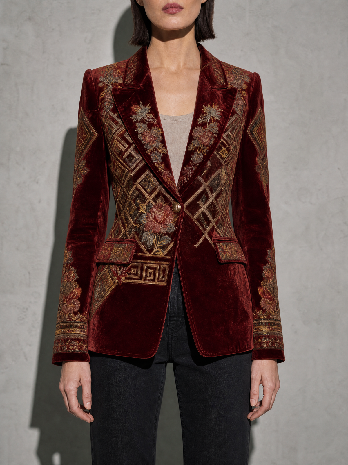 Casual Retro Stand Collar Coat — Style2 — bust_to_thigh