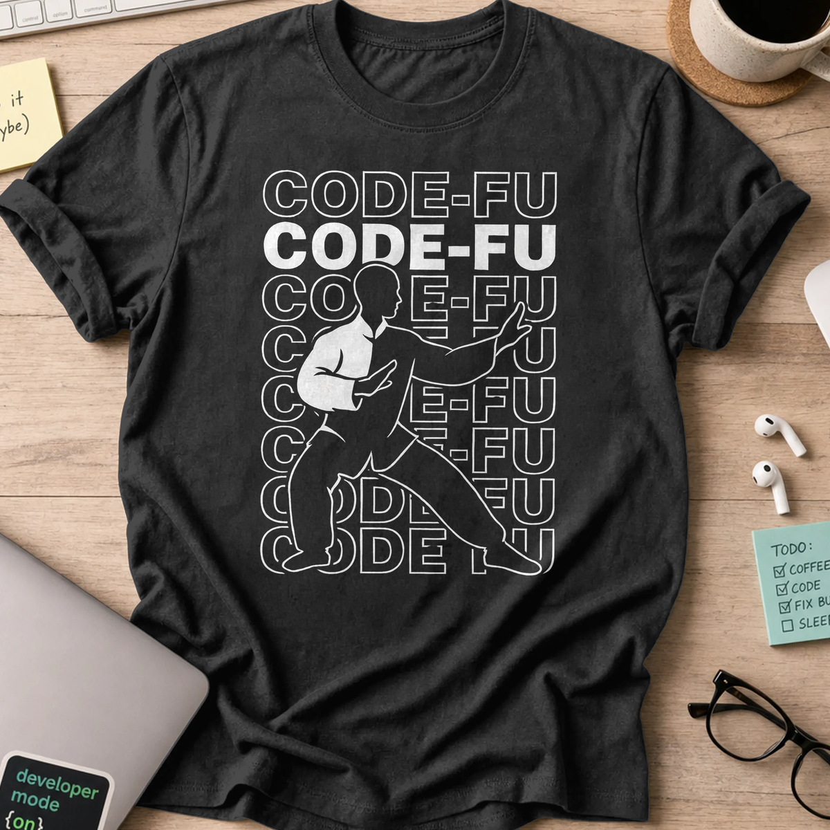 code-fu shirt - Black