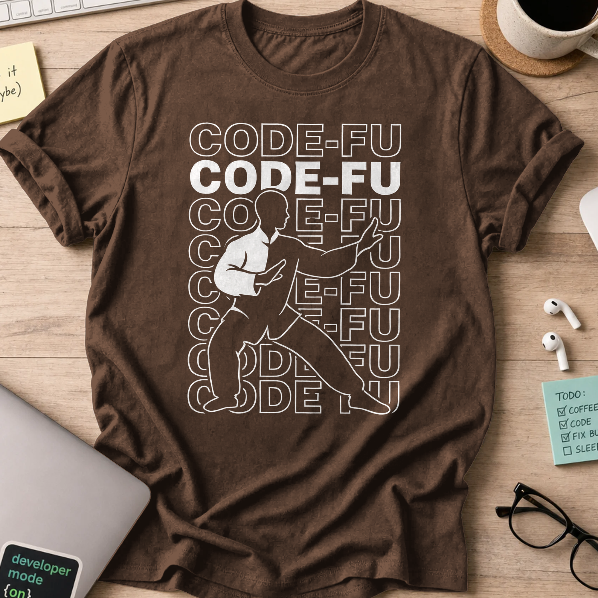 code-fu shirt - Dark Chocolate