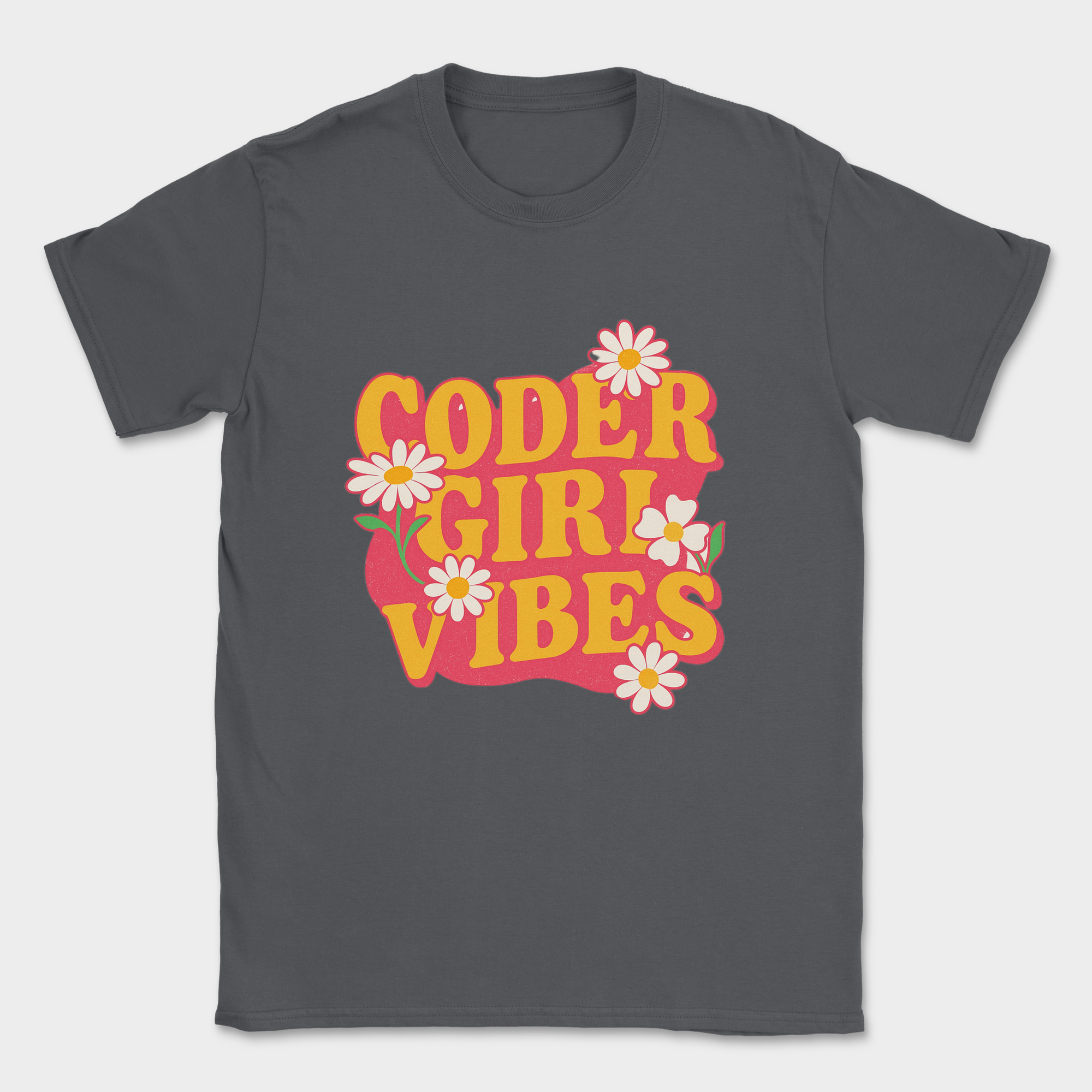 Coder girl vibes shirt — Dark Heather Grey